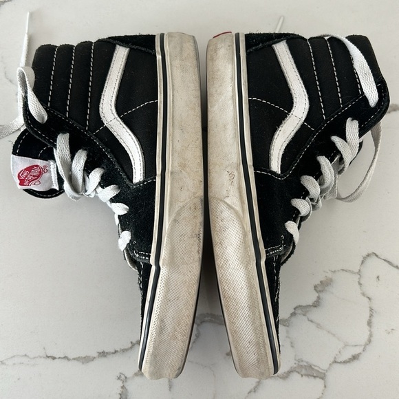 Vans Sk8-Hi Shoes Little Kids Skater Sneakers size 3 Black True white - Picture 11 of 12